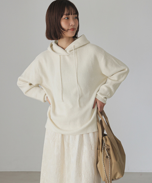 SLOBE IENA ニットパーカー SLOBE IENA（スローブイエナ） ニットパーカー - ブラック レディース