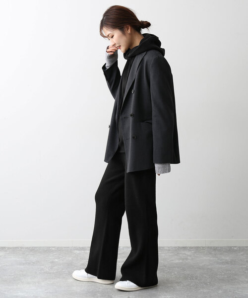 SLOBE IENA ニットパーカー SLOBE IENA（スローブイエナ） ニットパーカー - ブラック レディース