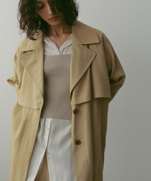 「A part by」 トレンチコート MEDIUM アイボリー レディース