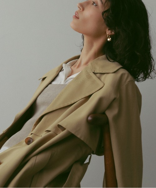 「A part by」 トレンチコート MEDIUM アイボリー レディース