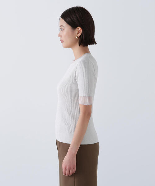 NATURAL BEAUTY BASIC ニット セーター バイカラーラメシアー NATURAL BEAUTY BASIC ニット セーター バイカラーラメシアー