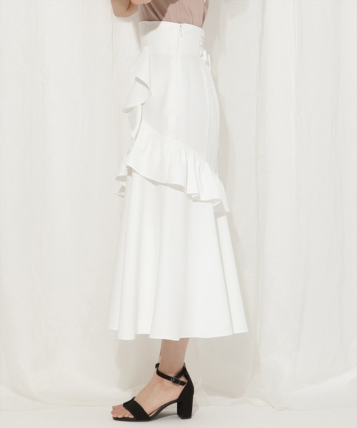 frayid アシメフリルティアードスカート Amazon.co.jp: [フレイ アイディー] アシメフリルティアード