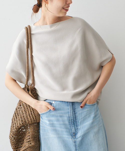 Spick＆Span ニット セーター 「追加」ボートネックニュアンス