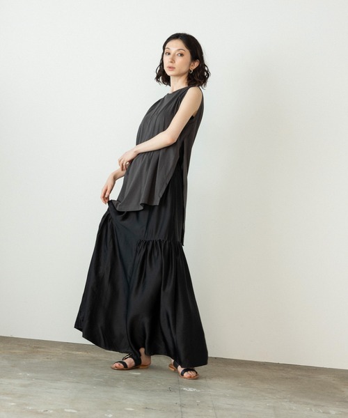 タンクトップ ノースリーブ ESLOW/エスロー SLIT TANKTOP スリット タンクトップ レディース ESLOW タンクトップ ノースリーブ ESLOW/エスロー SLIT TANKTOP