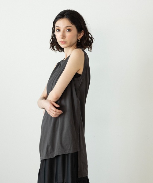 タンクトップ ノースリーブ ESLOW/エスロー SLIT TANKTOP スリット タンクトップ レディース ESLOW タンクトップ ノースリーブ ESLOW/エスロー SLIT TANKTOP