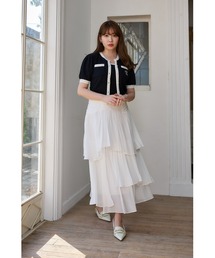 Her lip to スカート Sheer Pleated Tiered Skirt : ZOZOTOWN Yahoo!店