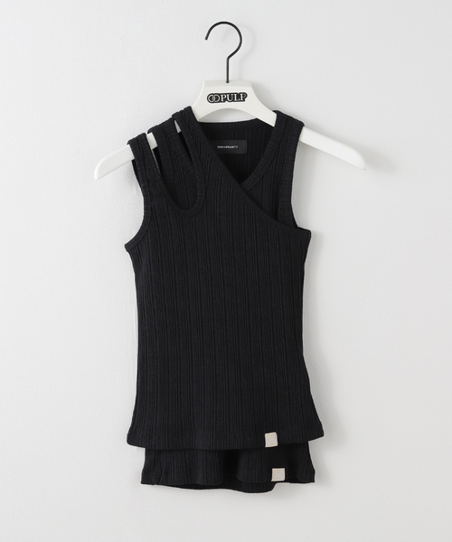 タンクトップ ノースリーブ 999HUMANITY / 999ヒューマニティ DOUBLE LAYER SLEEVELESS レディース