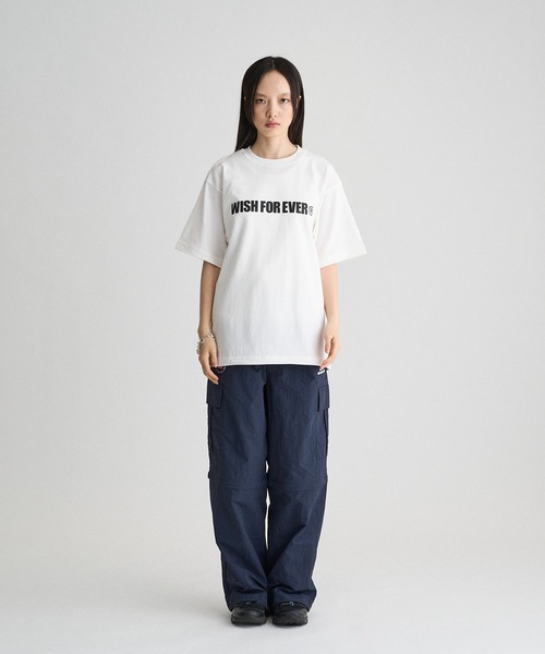「WISH FOR EVER」 半袖Tシャツ SMALL チャコール メンズ