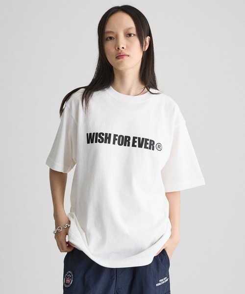 「WISH FOR EVER」 半袖Tシャツ SMALL チャコール メンズ
