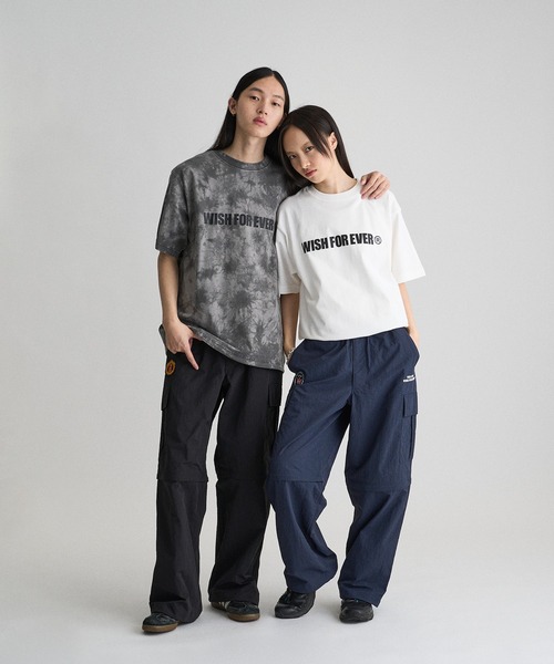 「WISH FOR EVER」 半袖Tシャツ SMALL チャコール メンズ