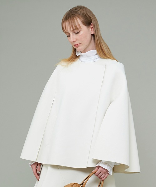 ESTNATION（エストネーション）ポンチョ　ケープコート ESTNATION（エストネーション） ポンチョ FREE ホワイト レディース