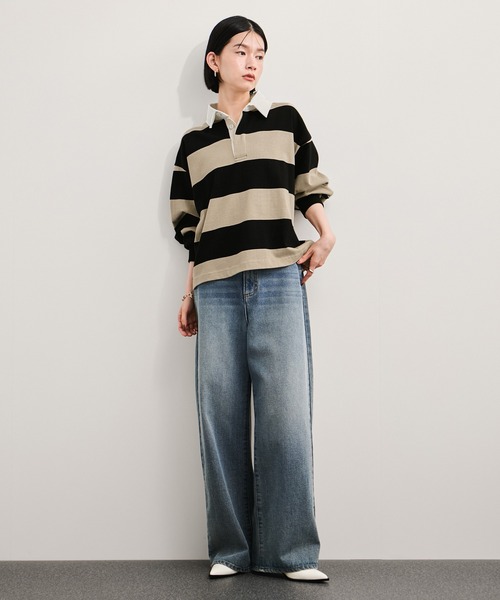  JEANS  ラガーシャツ LE CERCLE par rope' tシャツ 「TRIPLE CROWN」ショートラガーシャツ
