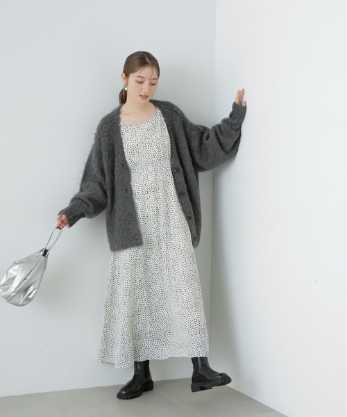 ナチュラルビューティーベーシック　長袖ワンピース　サイズL NATURAL BEAUTY BASIC 「NATURAL BASIC」 長袖ワンピース MEDIUM