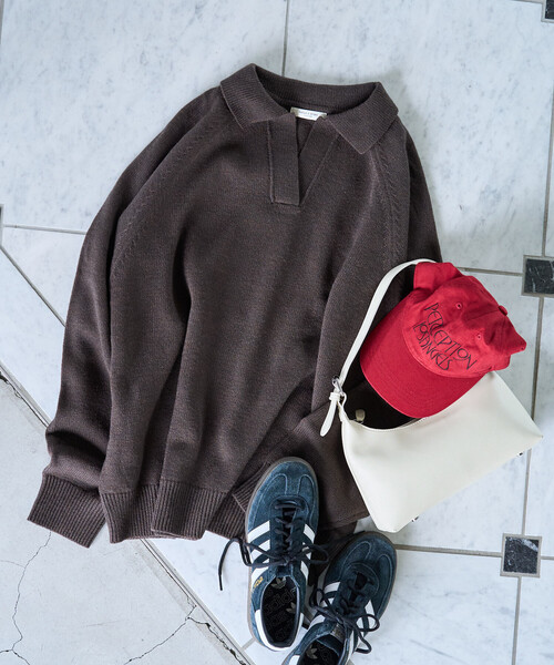 オーラリー　スキッパー　ニット　ポロシャツ　24ss オーラリー」のスキッパーポロが超使えた！ 簡単クリーンに仕上がる