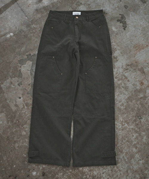 ALL RUNS パンツ ダック素材 ワイド ペインターパンツ メンズ