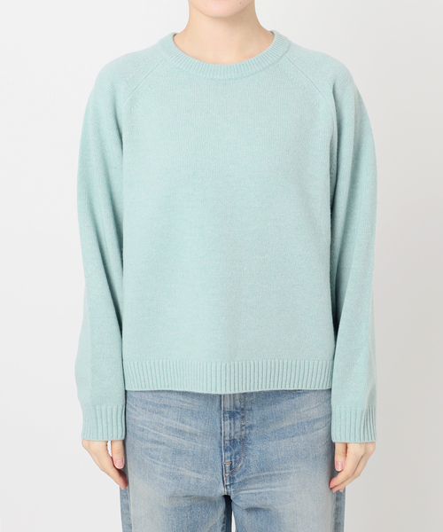 フレームワーク AQUAクルーネック プルオーバー　ボーダー　カシミヤ混 AQUA クルーネックプルオーバー（ニット／セーター）｜FRAMeWORK