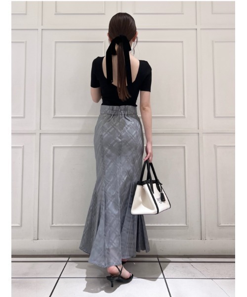 SNIDEL（スナイデル） ロングスカート 1 グレー レディース : ZOZOTOWN