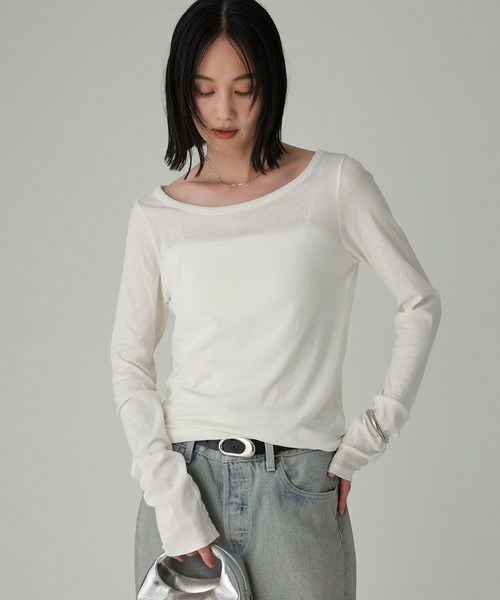 BABYLONE tシャツ シアーツイストフライスクルーカットソー レディース