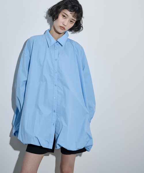 THE Yon シャツワンピース バルーンヘムミニシャツOP : ZOZOTOWN Yahoo 