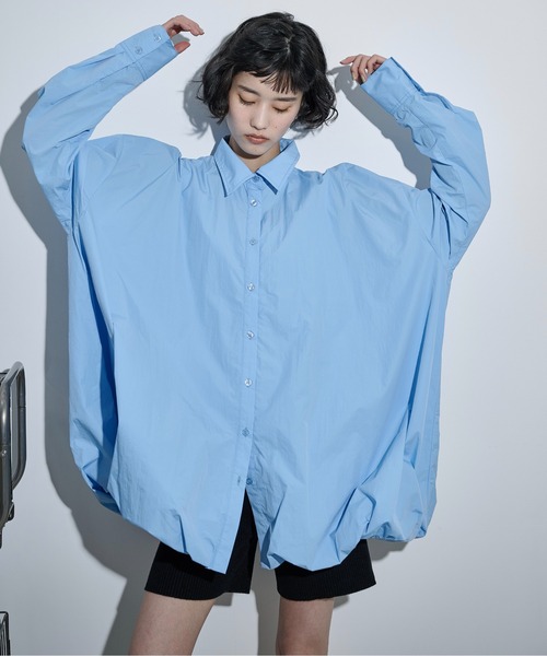 THE Yon シャツワンピース バルーンヘムミニシャツOP : ZOZOTOWN Yahoo 