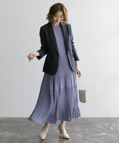 花咲く☆レディース パンツスーツ ネイビー9号Mサイズ 花咲く