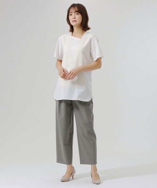 「CAST:」 半袖ブラウス M ネイビー レディース_画像2