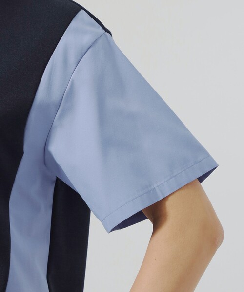 「CAST:」 半袖ブラウス M ネイビー レディース_画像7