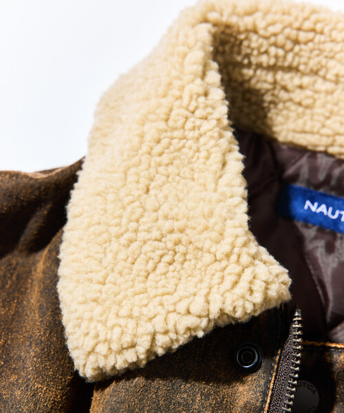 NAUTICA（ノーティカ） ブルゾン アウター 衿ボア フェイクムートン