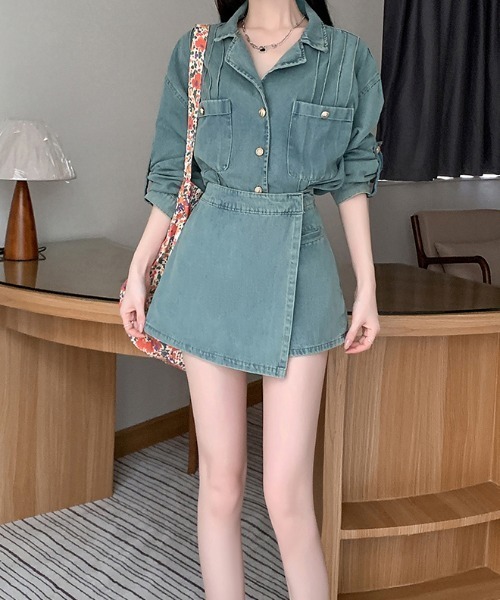 FAVORITO セットアップ デニムジャケット＋ショートパンツ