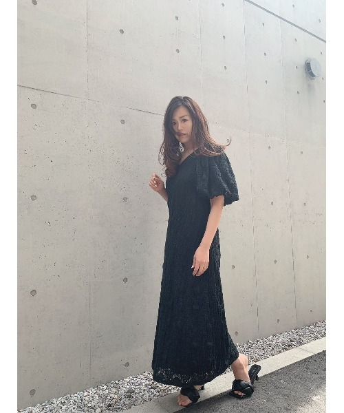 「LILIDIA」 半袖ワンピース SMALL ホワイト レディース_画像9