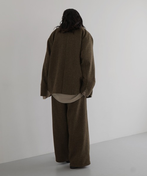 hellam（ヘラム） スラックス パンツ ツイードタックパンツ レディース