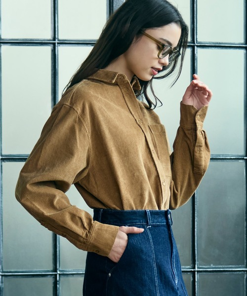 LACOSTE（ラコステ） ブラウス シャツ オーバーサイズコーデュロイ