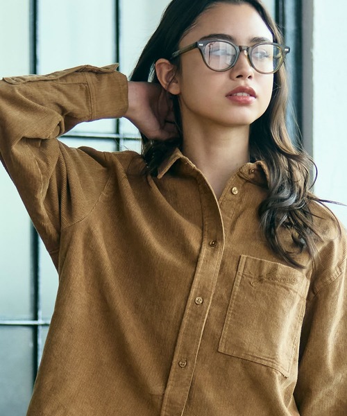 LACOSTE（ラコステ） ブラウス シャツ オーバーサイズコーデュロイ