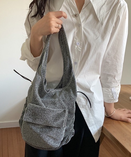 「non-hedge」 ハンドバッグ FREE シルバーグレー レディース_画像9