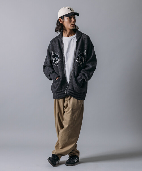 ニット　カーディガン　リラックス　ブラック SHIPS（シップス） カーディガン *SHIPS: 「手洗い可能」 リラックス