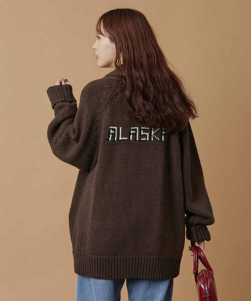 ニット　カーディガン　リラックス　ブラック FREAK'S STORE/リラックスフィット 片畦リンキング ニット