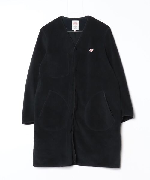 未使用品　DANTON ダントン ノーカラーコート 38 Danton（ダントン） ノーカラーコート 38 ブラック レディース