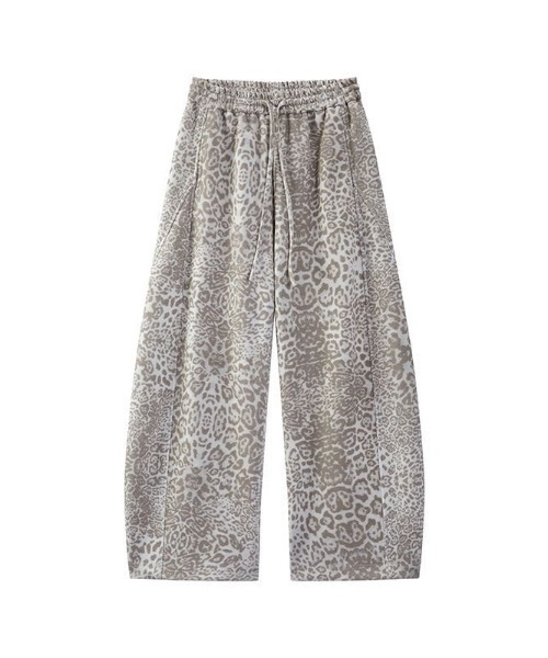 DIAVEL スウェットパンツ ジャージ ゆるダボ可愛い/レオパード柄ワイド