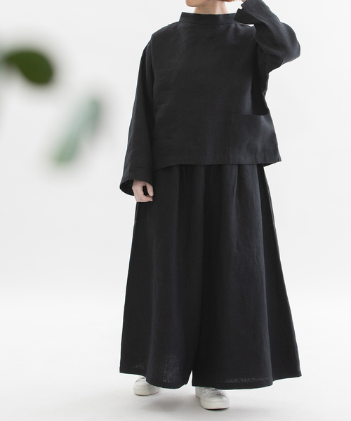 nop de nod（ノップドゥノッド） パンツ リネンビエラ起毛フレアー