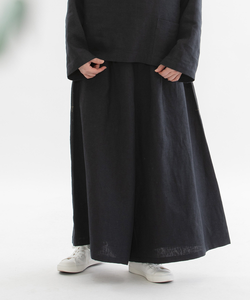 nop de nod（ノップドゥノッド） パンツ リネンビエラ起毛フレアー