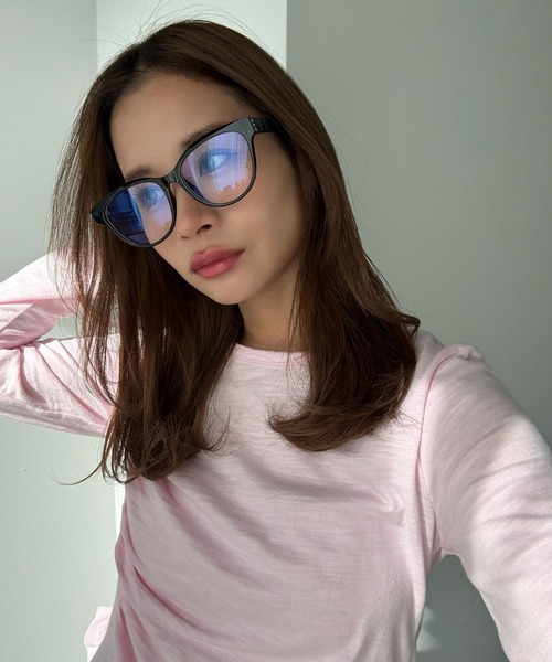 SANSeLF（サンセルフ） 伊達メガネ メガネ 眼鏡 キャットアイボールド