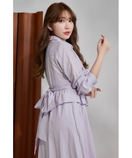 Her lip to シャツワンピース M パープル レディース : ZOZOTOWN Yahoo