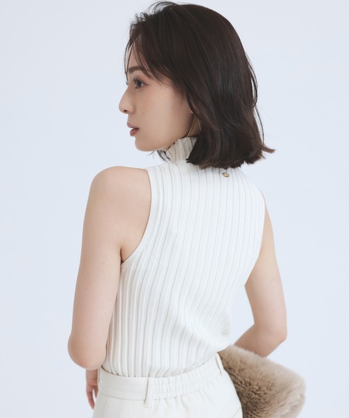 「anuans」 ノースリーブニット FREE ゴールド レディース_画像6