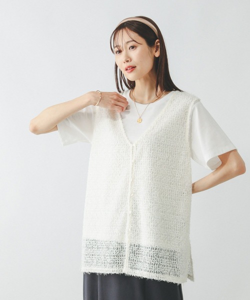 GLOBAL WORK（グローバルワーク） ベスト MEDIUM アイボリー