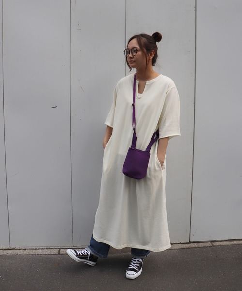 「haupia」 半袖ワンピース MEDIUM オフホワイト レディース_画像5