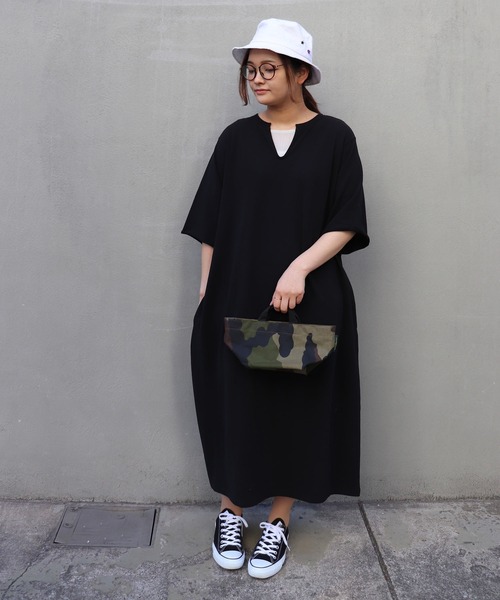 「haupia」 半袖ワンピース MEDIUM オフホワイト レディース_画像9