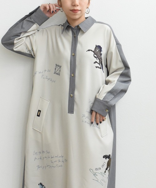 Eimee Law（エイミーロウ） シャツワンピース FREE グレー レディース
