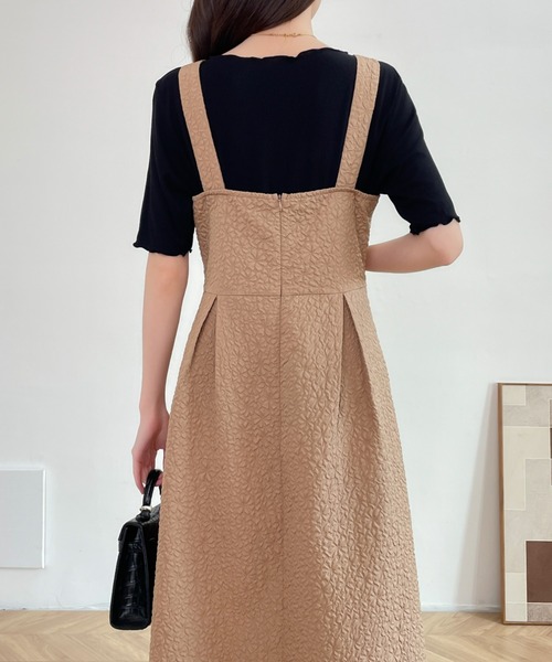 「ECLIN」 キャミソールワンピース L ライトイエロー レディース_画像5