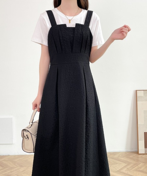 「ECLIN」 キャミソールワンピース L ライトイエロー レディース_画像7