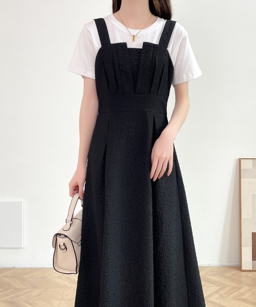 「ECLIN」 キャミソールワンピース L ライトイエロー レディース_画像8